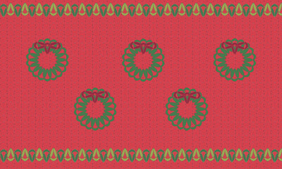 Crochet Christmas  Ugly Sweater with Wreaths