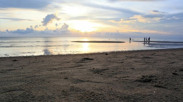 Scenic view of the Sipalay beach in Negros Occidental, Philippines at sunset