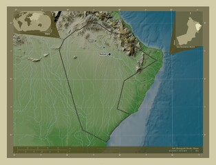 Ash Sharqiyah North, Oman. Wiki. Labelled points of cities