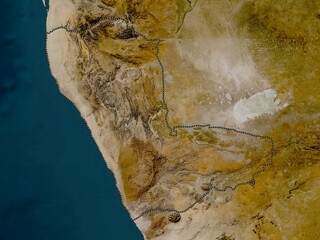 Kunene, Namibia. Low-res satellite. No legend