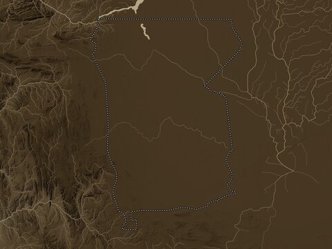 Omusati, Namibia. Sepia. No legend