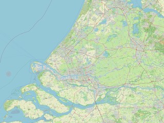 Zuid-Holland, Netherlands. OSM. No legend