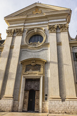 Fototapeta premium Church of Saint Francois de Paule was erected between 1736 and 1775, located in Vieux Nice. Nice, France.