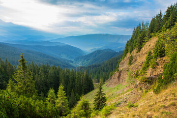 Great view of Gorgany, Eastern Carpathians, Ukraine.