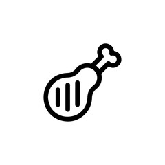 chicken leg icon vector sign symbol