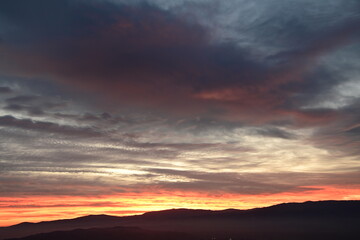 Fototapeta premium sunset in the mountains