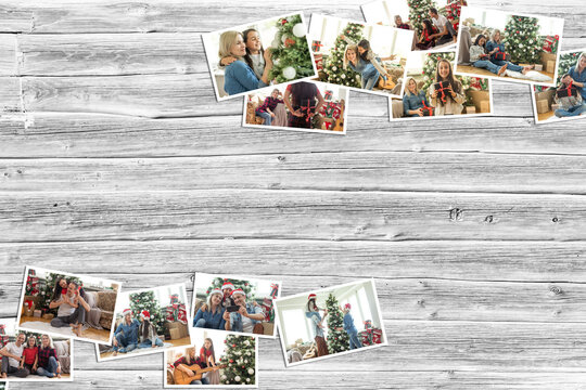 collage of different photos of christmas decoration.