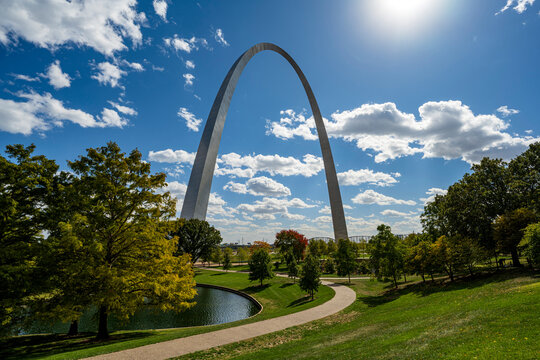 hand painted 8x10 st louis arch