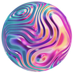 3d Wavy Fluorescent Sphere 