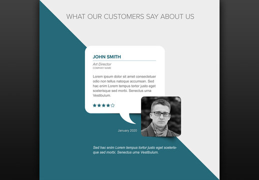 Testimonial Website Feedback or Review Layout Template
