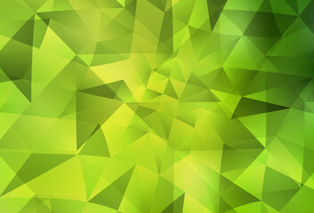Fototapeta na wymiar Light Green, Yellow vector polygonal template.