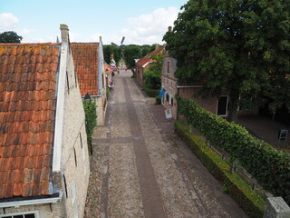 Bourtange ist eine bewohnte ehemalige Festung in den Niederlanden 