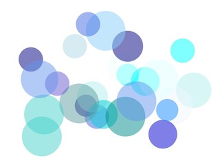 Abstract blue circles with white background