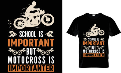 school is important but motocross is importuner T shirt 