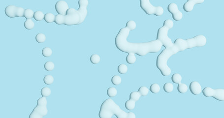 Render with blue abstract connected spheres