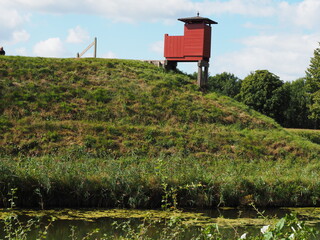 Bourtange ist eine bewohnte ehemalige Festung in den Niederlanden 