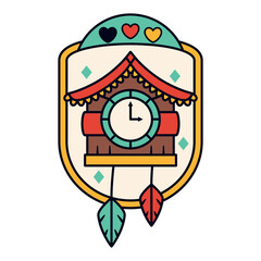 Isolated clock oktoberfest vector illustration