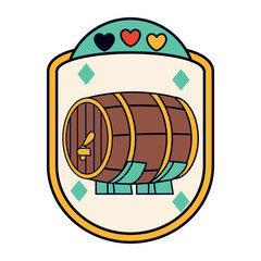 Isolated barrel oktoberfest vector illustration