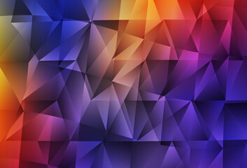 Dark Blue, Red vector template with crystals, triangles.