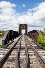 Fototapeta na wymiar Railroad in rural Canada