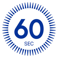 60 seconds,concept of time,timer icon,vector illustration,circle time pie diagram.