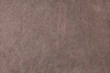 Texture background of velours brown fabric. Upholstery velveteen texture fabric, corduroy furniture textile material, design interior, decor. Ridge fabric texture close up, backdrop, wallpaper. - obrazy, fototapety, plakaty