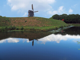 Bourtange ist eine bewohnte ehemalige Festung in den Niederlanden 