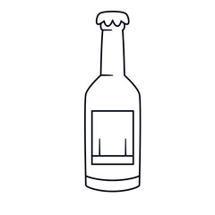Isolated bottle draw oktoberfest vector illustration