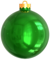 Transparent green Christmas ball ornament - obrazy, fototapety, plakaty