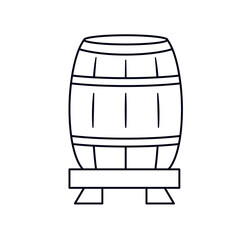 Isolated barrel draw oktoberfest vector illustration
