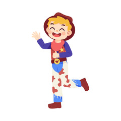 Isolated cowboy costume vector illustration
