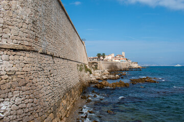 La vieille ville d'Antibes depuis les remparts, Alpes-maritimes, Côte d'Azur, France