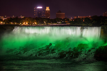 Niagara Falls at night LED lightshow