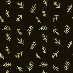 Floral seamless flower and leaves pattern for wrapping paper and fabrics and kids clothes print and accessories