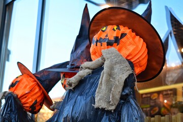 Fototapeta premium halloween witch with broom