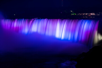Niagara Falls at night LED lightshow