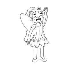 Isolated dancer draw costume vector illustration