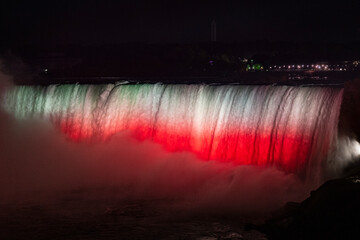 Niagara Falls at night LED lightshow