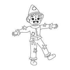 Isolated scarecrow draw costume vector illustration