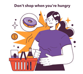 Don't shop when you're hungry to decrease your spendings. Risk management