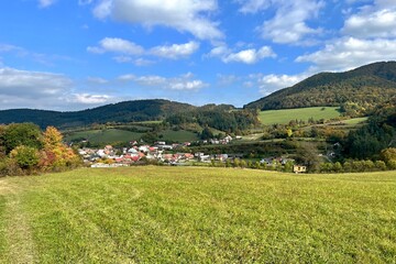 Fototapeta na wymiar landscape with village