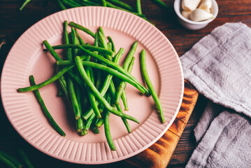 Green Bean on Plate
