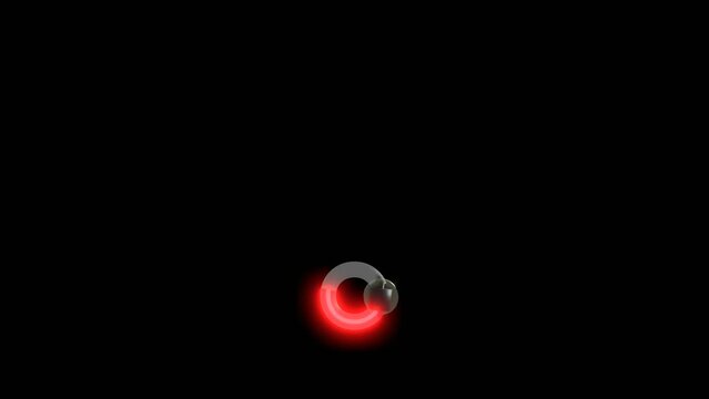 3D render animation of red period