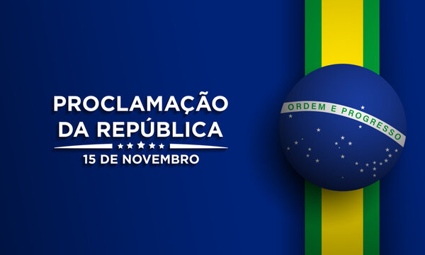 Brazil Republic Day Background Design.