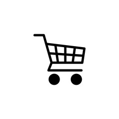 Shopping icon vector illustration. Shopping cart sign and symbol. Trolley icon