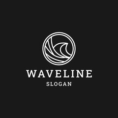 Wave logo icon design template 