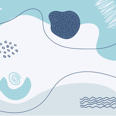 Minimalist handdrawn abstract fluid shape	