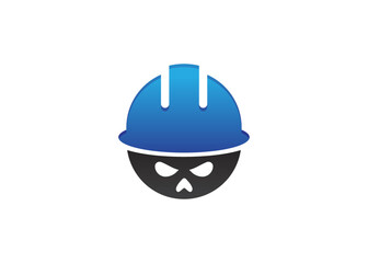 Skull Engineering Logo Illustration Template