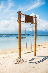 Swing on the beach of Gili Trawangan island