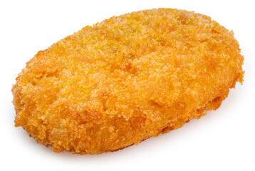 Fried Cheese Croquettes isolated background, Cheese Croquettes on white With work path.